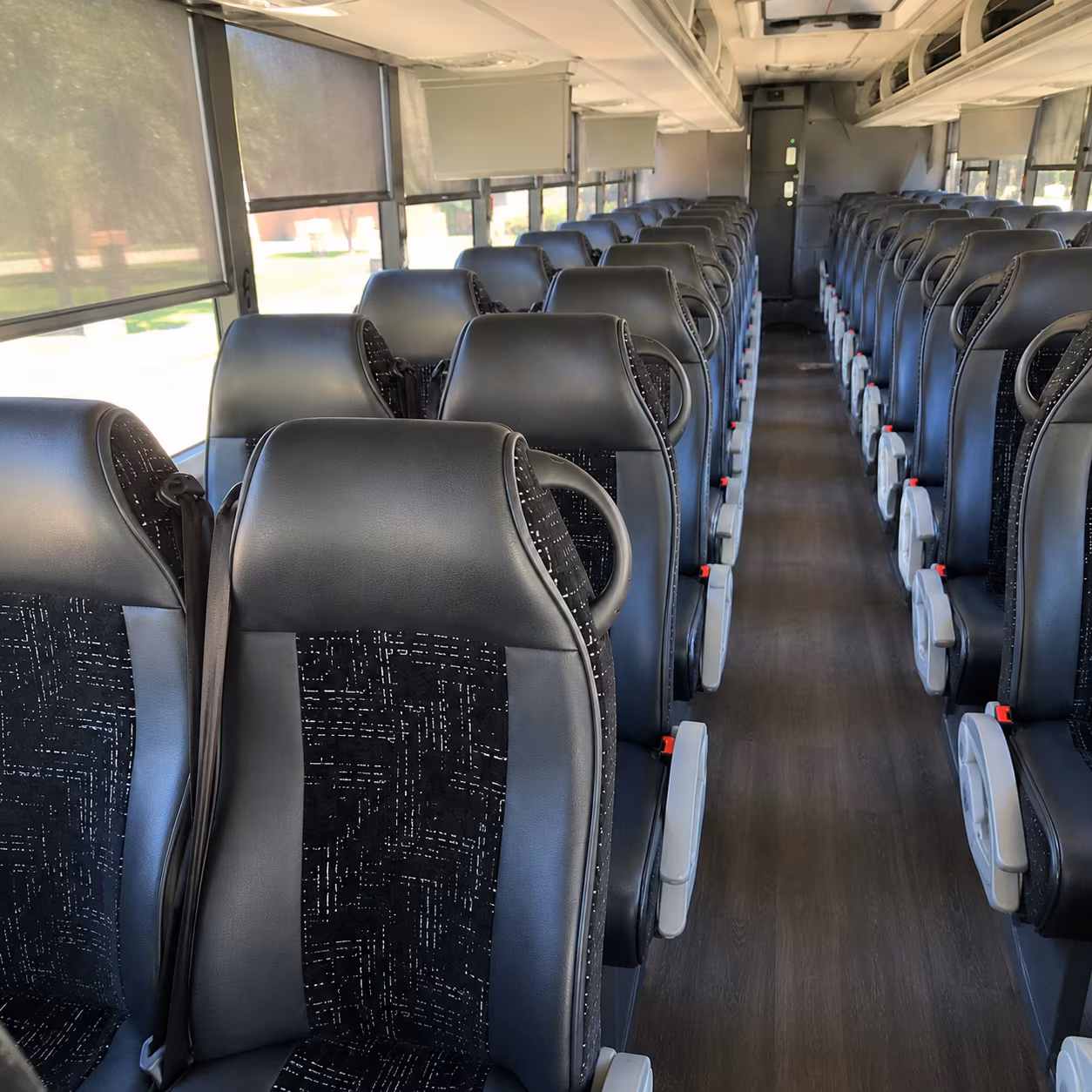 worcester charter bus rental interior