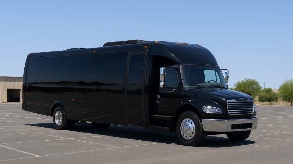 Exterior of Charter Bus Company Worcester's 30 Passenger Minibus in Worcester