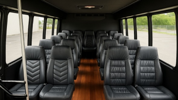 leominster 18 passenger minibus inside