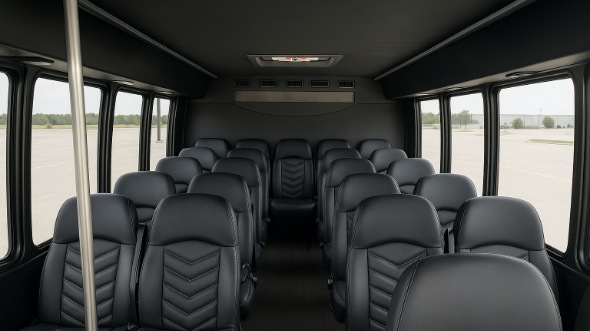leominster 20 passenger minibus inside