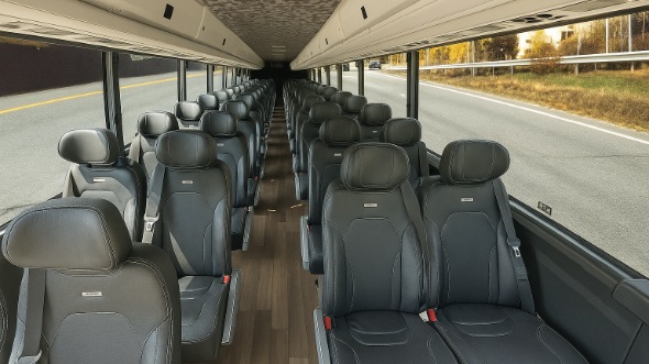 leominster 25 passenger minibus inside