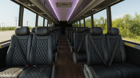 leominster 28 passenger minibus inside