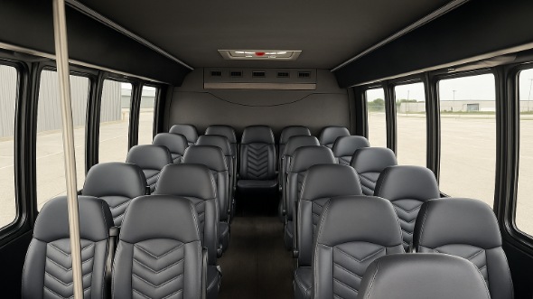 leominster 30 passenger minibus inside
