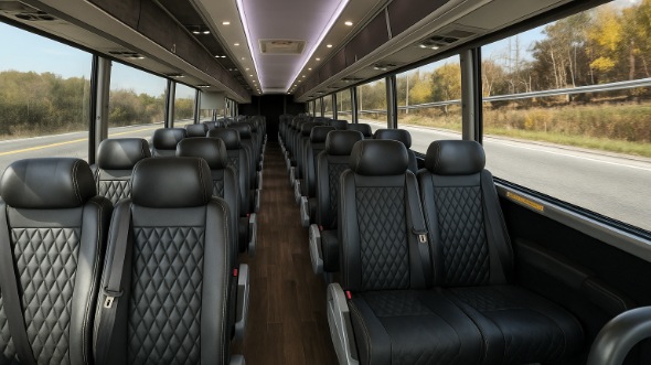 leominster 35 passenger minibus inside