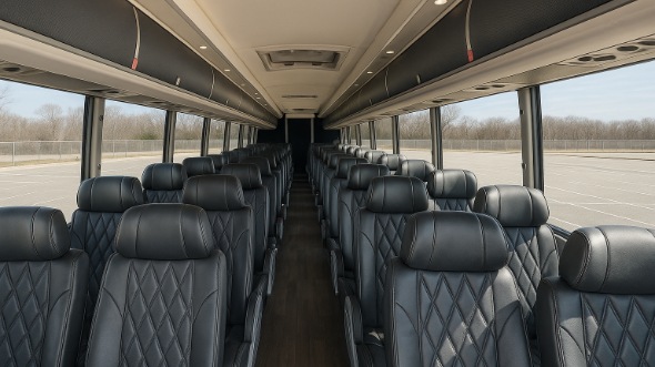 leominster 50 passenger charter bus interior
