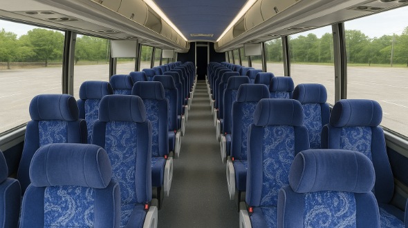 leominster 55 passenger charter bus interior